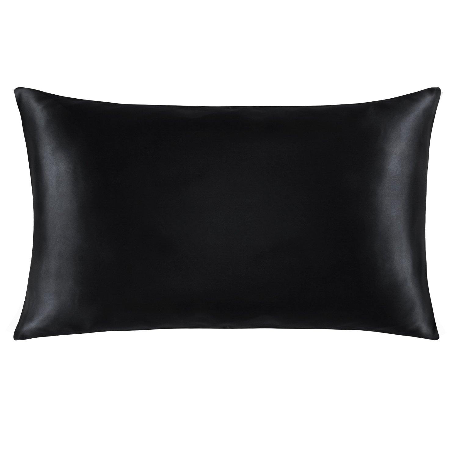 Mulberry Silk Pillowcase with Zippered Closure size and color view by Fasiano