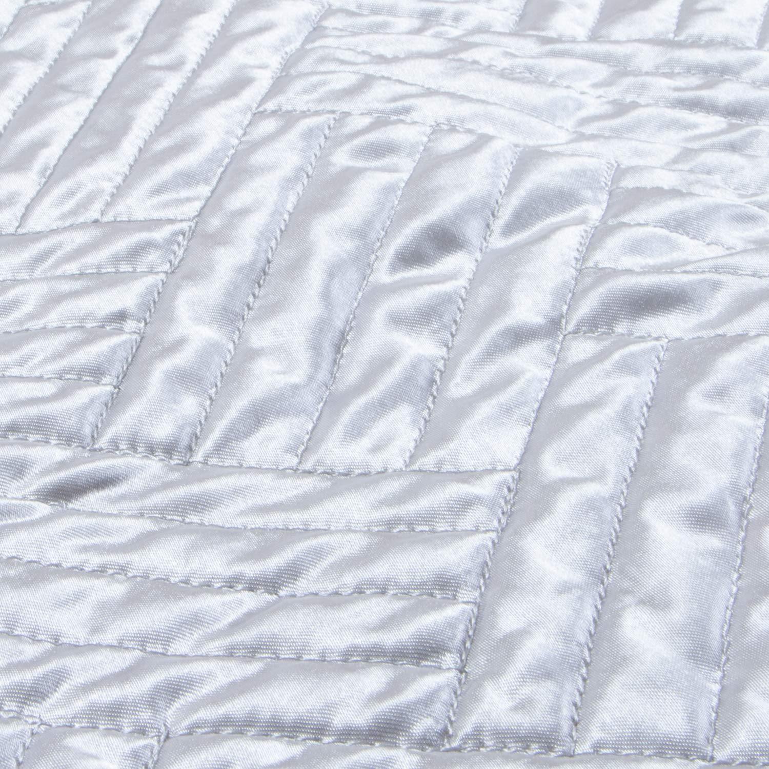 Satin Quilt Set - Solid Color, Soft & Luxurious Bedding size and color view by Fasiano