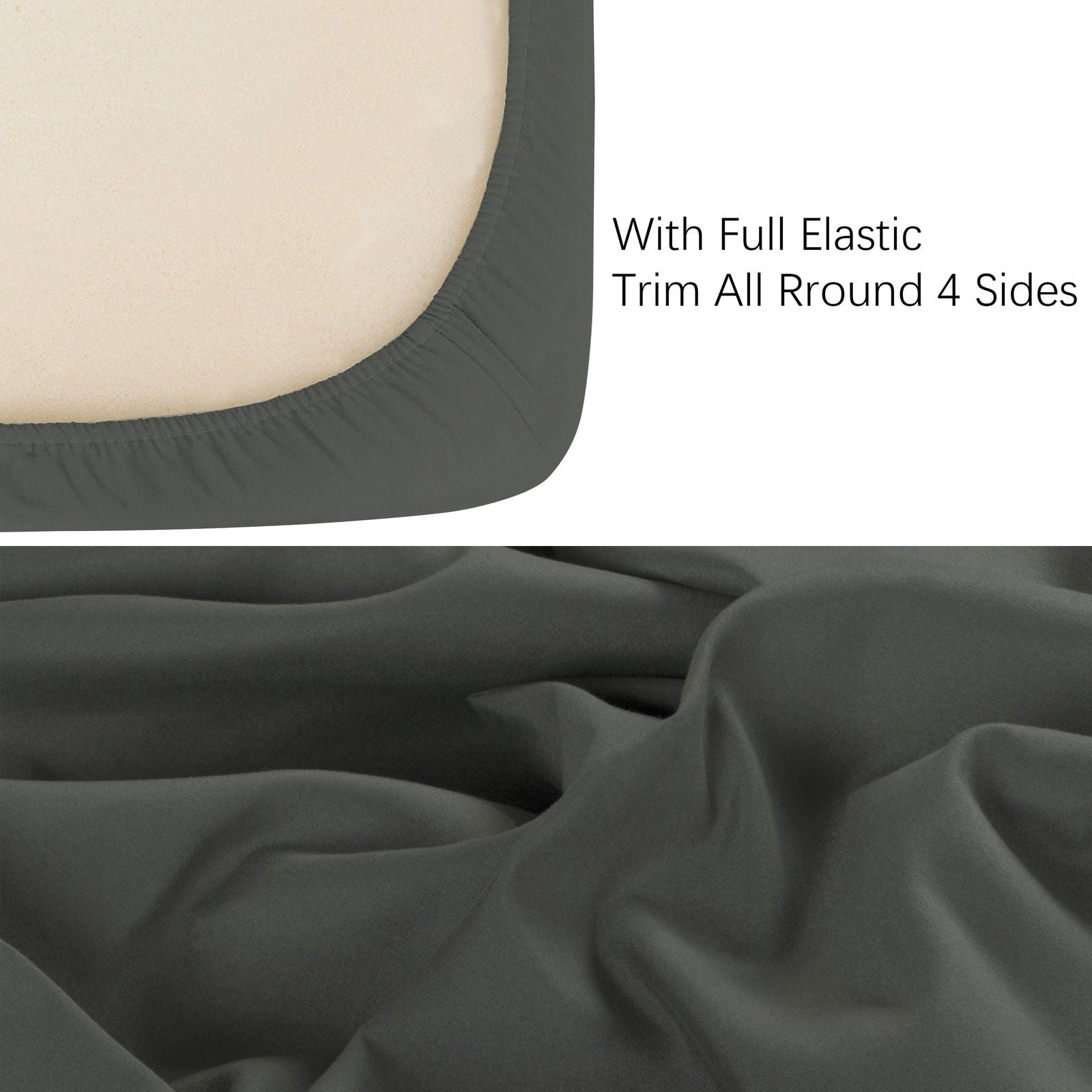 Soft Microfiber Crib Fitted Sheet size and color view by Fasiano