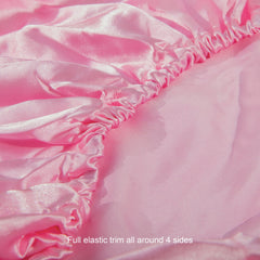 Solid Color Satin Toddler Fitted Sheet size and color view by Fasiano