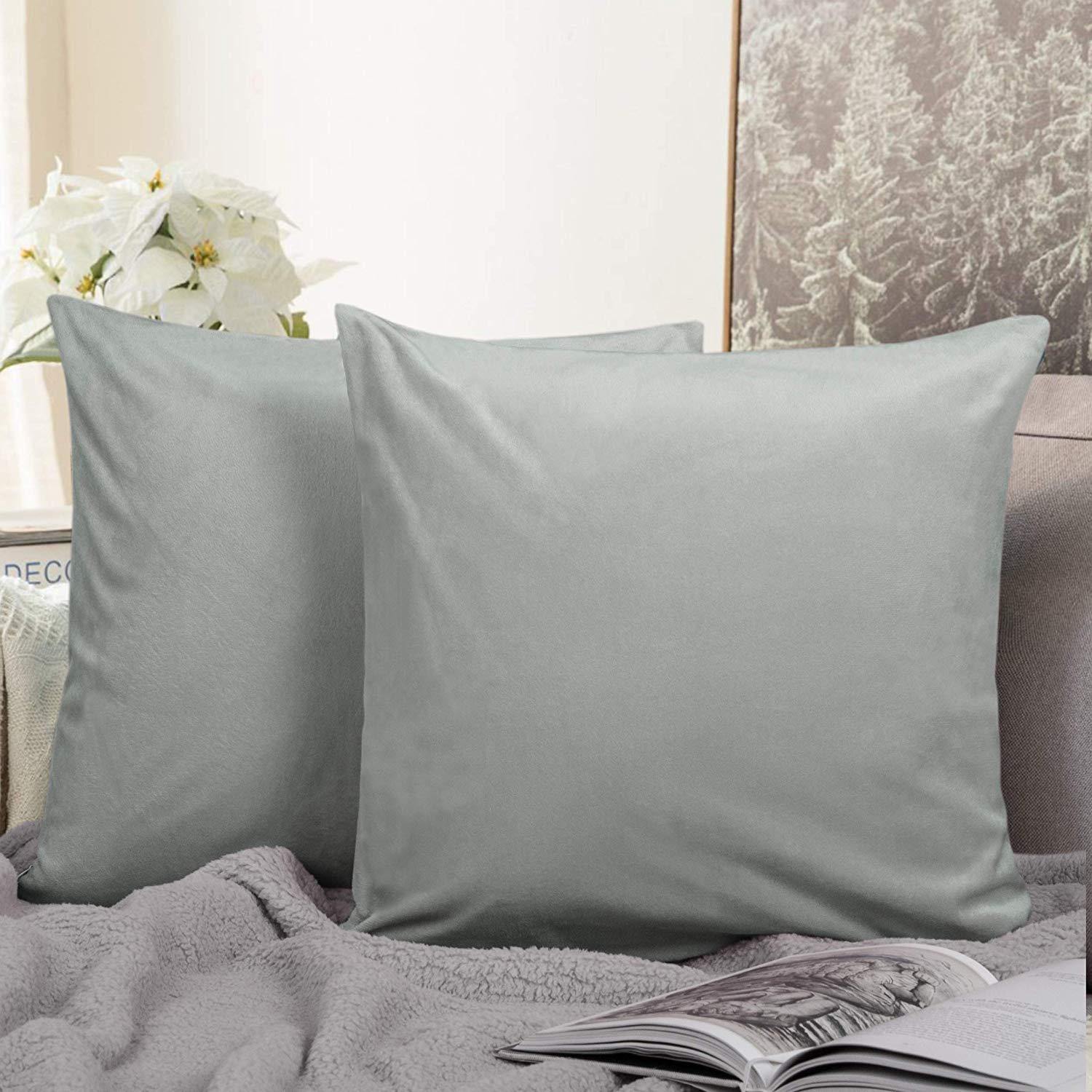 NTBAY 2 Pack Cozy Velvet Throw Pillow Cover - NTBAY