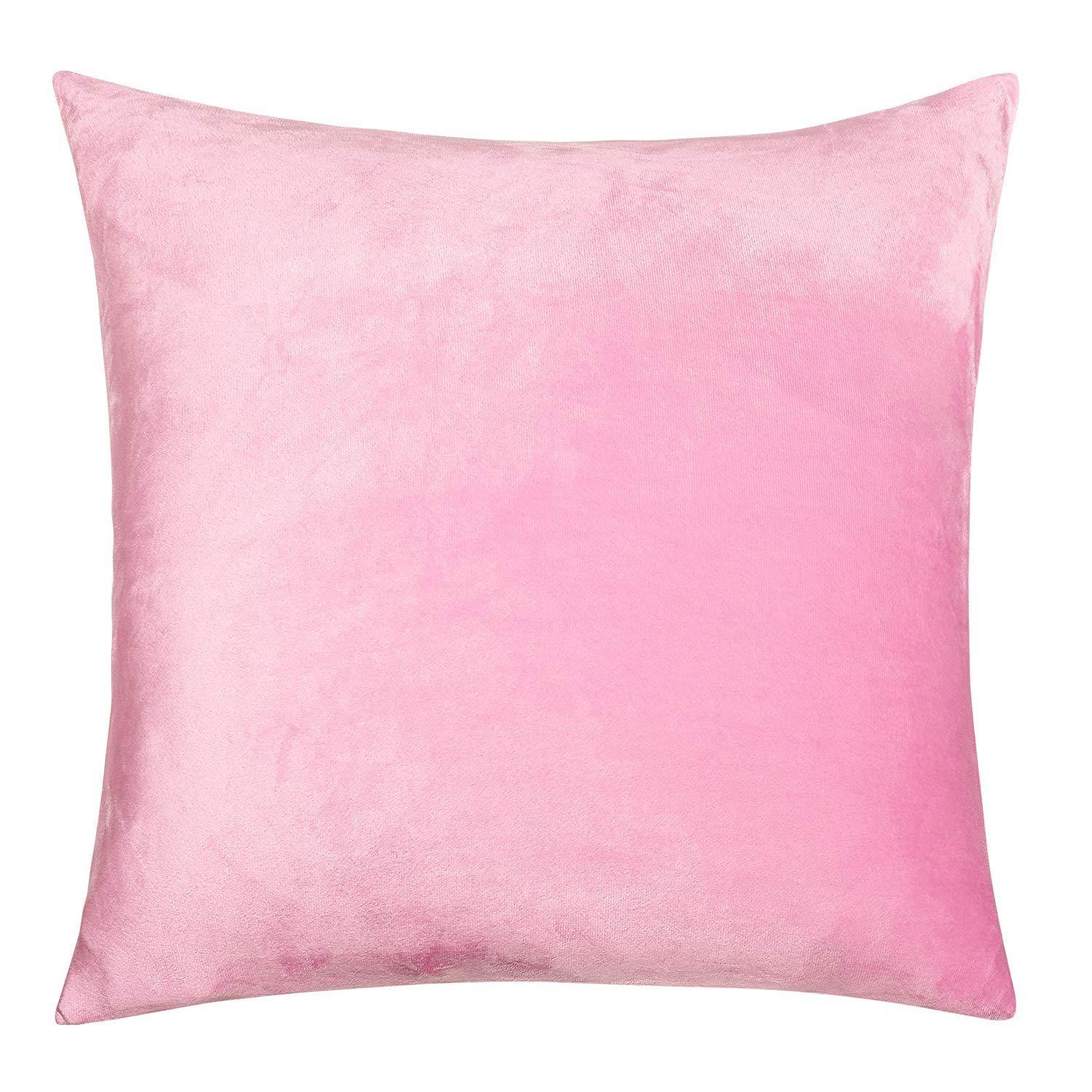 NTBAY Cozy Velvet Throw Pillow Cover,Euro Square Pillowcase - NTBAY