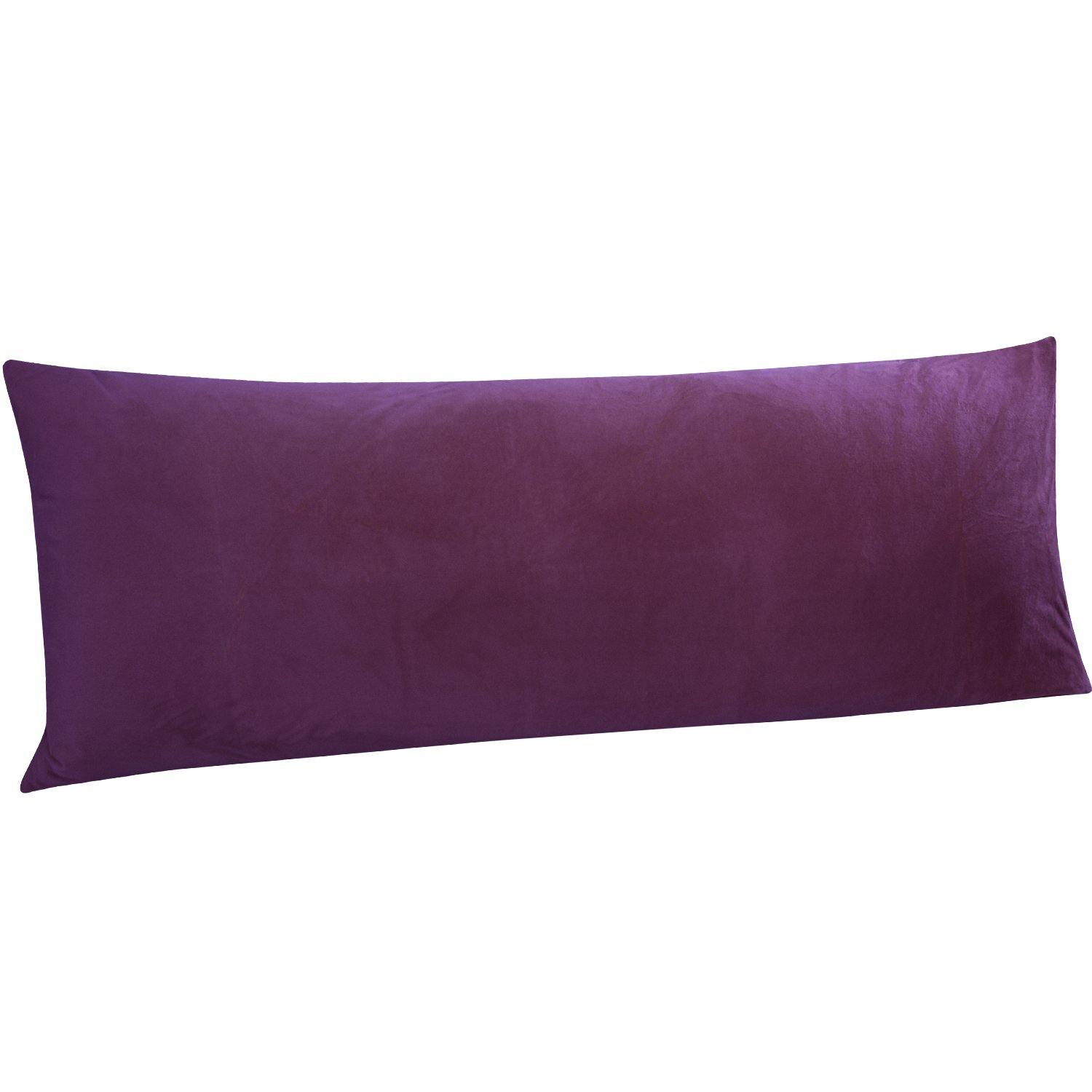 Zippered Velvet Body Pillow Cover size and color view by Fasiano